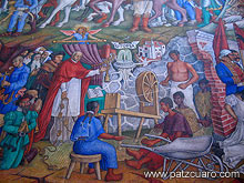 Detalle del mural de Juan O' Gorman